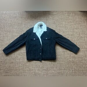 Men’s Corduroy Black Jacket with Fleece lining